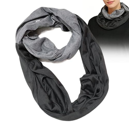 Infinity Scarf Lightweight Two Color Contrast Neck Warmer