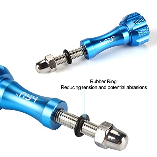 HSU 3PCS Aluminum Alloy Thumbscrew Set for Action Camera Accessories (Blue) — view 5