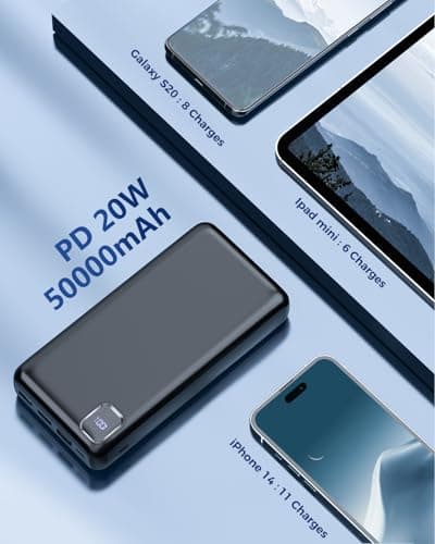 50000mAh Power Bank, USB C Portable Charger with 22.5W Fast Charging — view 6