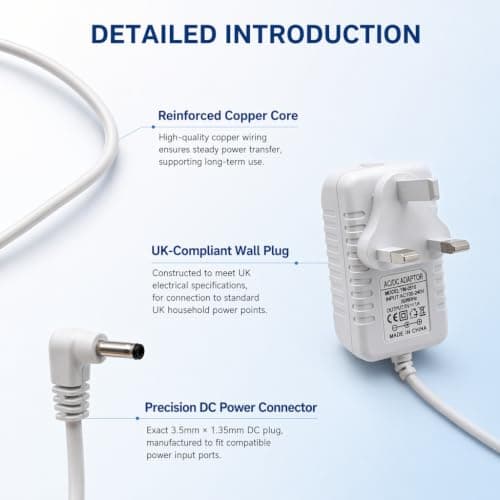 5V Charger for Babysense HDS2 Video Baby Monitor with 3.5x1.35mm Jack — view 6