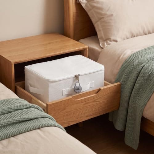 Discreet Non Woven White Box Storage Lockable 12.6x9.45x7.1in — view 5