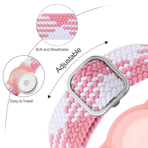 Airtag Watch Strap for Kids, Air-Tag 2nd & 1st Gen Wristband Holder for Apple Item Finder, Stretchy Adjustable Bracelet for Child Boys Girls — view 2