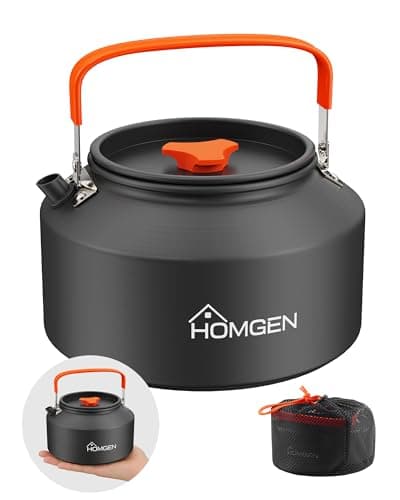 HOMGEN 2L Large Portable Camping Kettle for Outdoor Hiking with Carry Bag