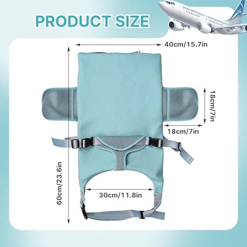 Drqzwp Toddler Airplane Bed, 1-12 Months Old Baby Travel Essentials for Flying, Portable Baby Airplane Bed for Flight, Suitable for Airplanes — view 2