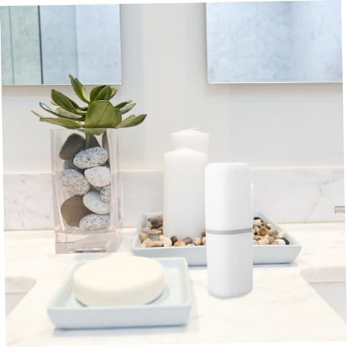WRITWAA Toothbrush and Toothpaste Storage Box White Plastic Travel Holder — view 3