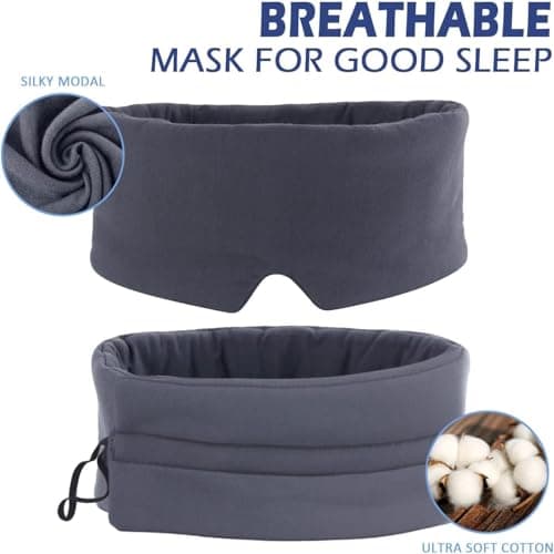 Mavogel Full Coverage Sleep Mask for Sleeping, Modal Light Block Eye Mask — view 3