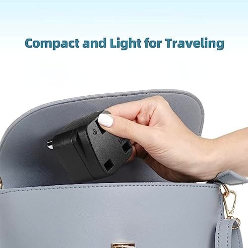 LUKELI 4 Pack UK to USA Plug Adaptor USA Travel Adapter US Plug Adapter UK to American USA, (Black 4 Pack) — view 4