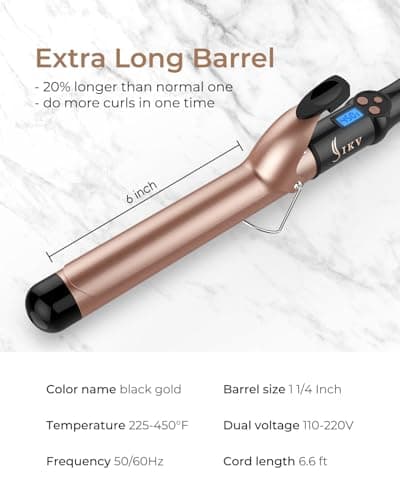 32mm Curling Tong Extra Long Barrel,110-210°C,Loose Waves — view 5