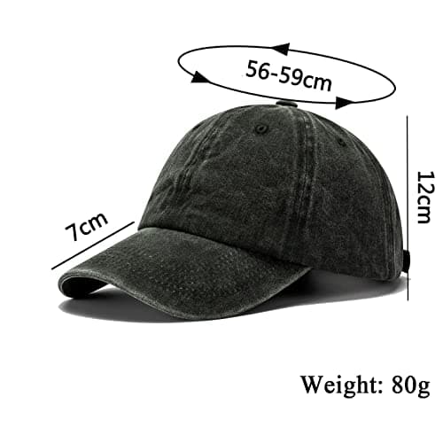 Mens Womens Summer Fashion Casual Sunscreen Baseball Cap Hat Outdoor Travel Adjustable Breathable Curved Brim Unisex (Black, One Size) — view 2