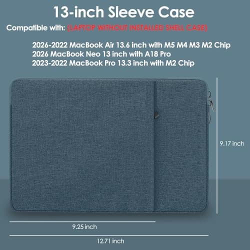 ProElife 13-Inch Laptop Sleeve for MacBook Air 13.6 M5/M4 & MacBook Neo — view 2