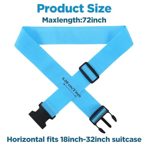 12 Pack Luggage Straps for Suitcase Belts Straps Wide Adjustable Heavy Duty Packing Strap cincha Travel Belt Bag Closure Belts for Luggage Accessories for Business Traveling Packing (Multicolor) — view 2