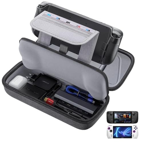 JSAUX Carrying Case for Steam Deck/ROG Ally, Hard Shell Travel Case