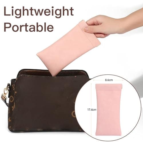 Dedjgoo Glasses Case 4 Pack Soft PU Eyewear Storage for Women Men and Teens — view 2