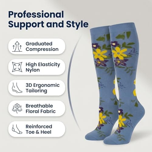 LEOSTEP Compression Socks 6 Pairs for Women Men, 20-30mmHg Support — view 3