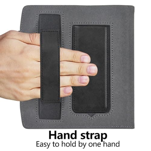Case for 7" Pocketbook Era Color Ereader 2024 & 7" Pocketbook Era Ereader 2022, Slim PU Shell Cover with Stand, Hand Strap, Auto-Wake/Sleep Feature, Black — view 4