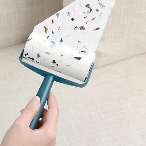 POPETPOP Portable Lint Roller Hair Remover for Pet and Clothes with Strong Viscosity Plastic Material, Navy Sticky Roller for Home Use and Travel Cleaning — view 4
