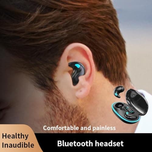 Invisible Sleep Earphone IPX5 Waterproof 5.3 Earbuds Stereo D7X4 Headset 2025 New Mini Headphones Bluetooth X5 vibrate Multifunctional trellis, Trellis earphones, Computer silicone noise (Skin color) — view 5