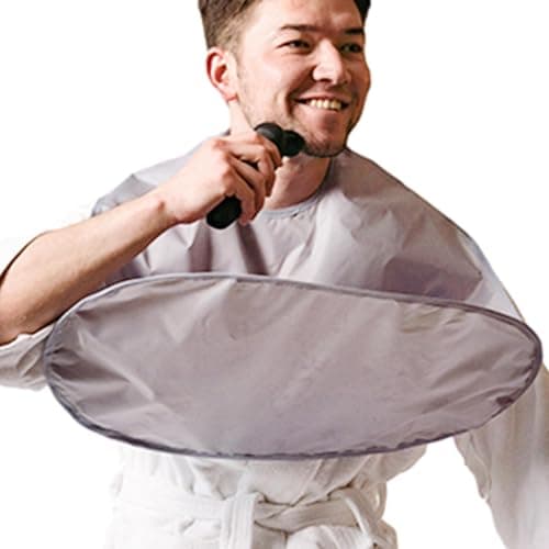 Beard Trimmer Catcher - Beard Shaving Apron 3D Stereoscopic Design | Shaving Bib | Facial Hair Catcher | Trimming Hair Cutting Cape For Men, Husband, Father's Day For Men To Travel And Bathroom