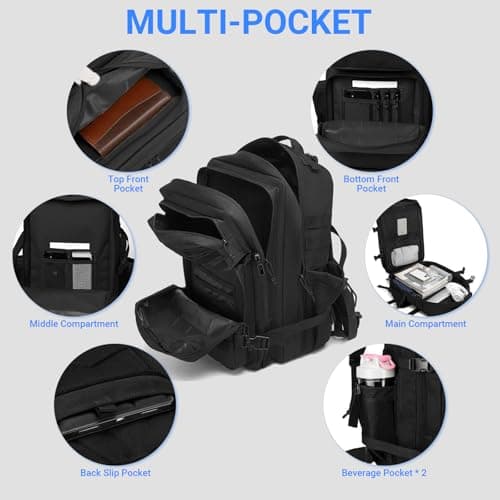 Lesbyit 45L Military Tactical Backpack Waterproof Army Rucksack — view 4