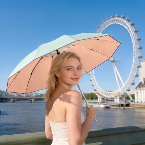 Windproof Strong Automatic Folding Travel Premium Large Umbrella for Rain — view 3