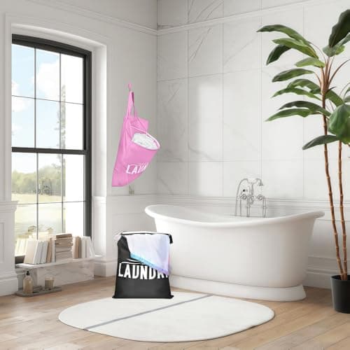 Travel laundry bag with Handle, 2Pcs Laundry Bags with Zips Waterproof Large Foldable Washable Dirty Clothes Bag, Wet Dry Bags for Swimming, Gym, Yoga, Workout, College Dorm — view 5