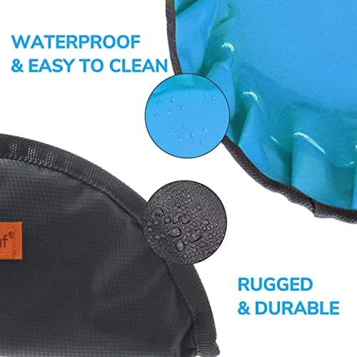 LumoLeaf Collapsible Dog Travel Bowls, 2 Packs Large 68oz/80oz Lightweight Foldable, Water & Food Bowls for Pets Dogs & Cats with Zipper (8+10 Cups) — view 5