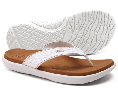 KuaiLu Flip Flops For Women Arch Support Yoga Mat Cushioned Thong Sandals — view 3
