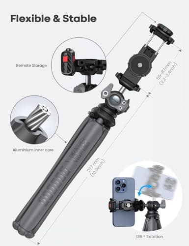 Lamicall Mobile Phone Tripod, Flexible Camera Tripod With Remote — view 5