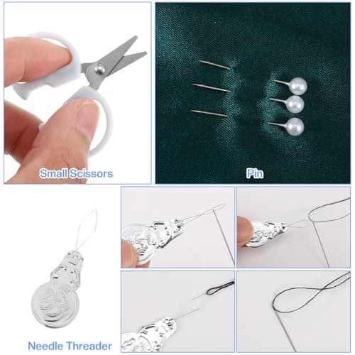 Jxiwfvl 2PCS Travel Sewing Kit Mini Sewing Kit Emergency Portable Repair Kits DIY Supplies, Beginner Friendly with Scissors, Threads, Needles — view 3