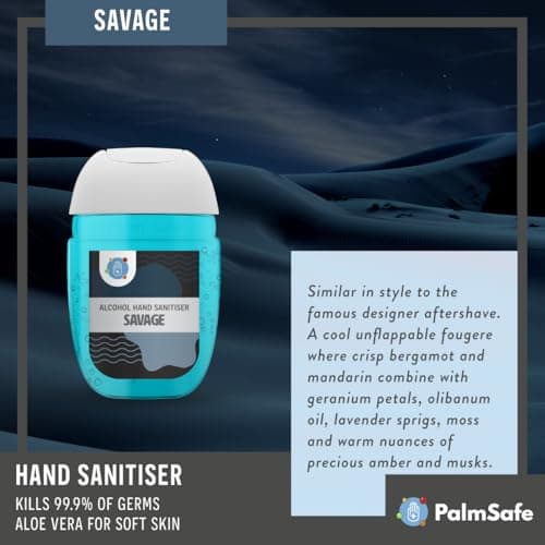 Palm Safe Savage 3 Pack Pocketbac 30ml Anti Bacterial Premium Hand Sanitiser Travel Size Refillable Clip Bottle Quick Drying Non Sticky Extra Moisturising Kills 99.9% of Viruses and Bacteria — view 4