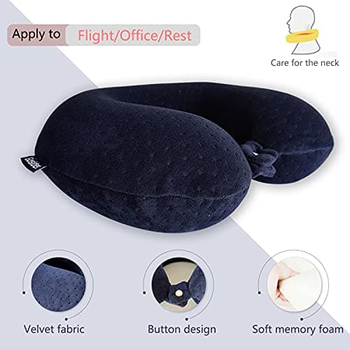 Gosider Travel Pillow Neck Pillow for Traveling, Navy Blue — view 2