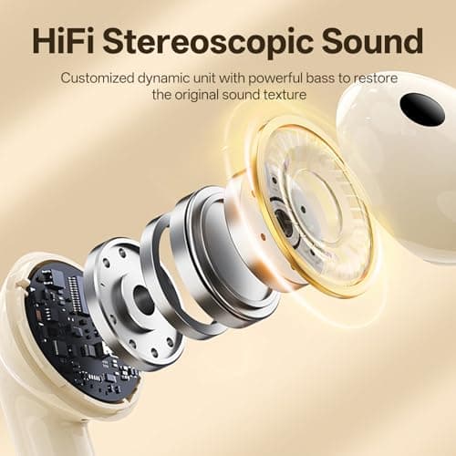 Wireless Earbuds, Bluetooth 5.3 In Ear Headphones with Noise Cancelling Mic — view 2