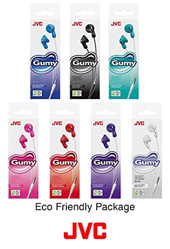 JVC Gumy In-Ear Wired Headphones Earphones Compatible with iPod, iPhone, Samsung - Red — view 5
