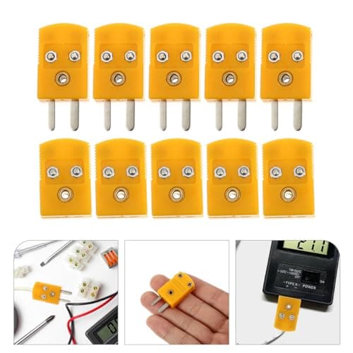 Ciieeo 15sets Thermocouple K Type Connector Plugs Male Female Cable Adapters K Type Thermocouple Adapter for Precise Temperature Measurement Cable — view 6