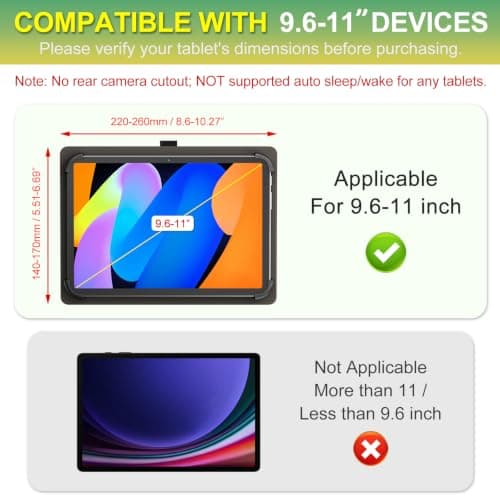 GOZOPO Universal Case for 10.1 inch Tablet/Android 16 Tablet 11 inch — view 2