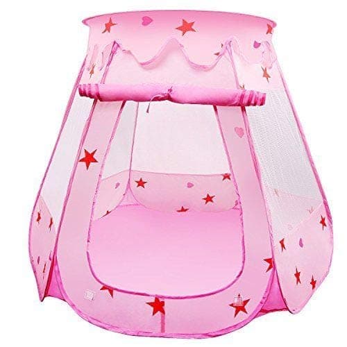 Tech Traders ® Princess Pop Up Playhouse, Play Tent, Play Tent Castle Foldable Popup Balls House for Baby Toddler Girls (Pink,47 * 35 Inch) — view 2