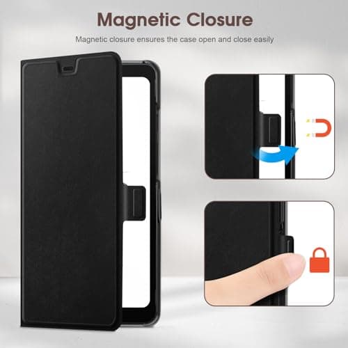 Fintie Flip Wallet Kickstand Case for 6.13" Onyx BOOX Palma, Black — view 4