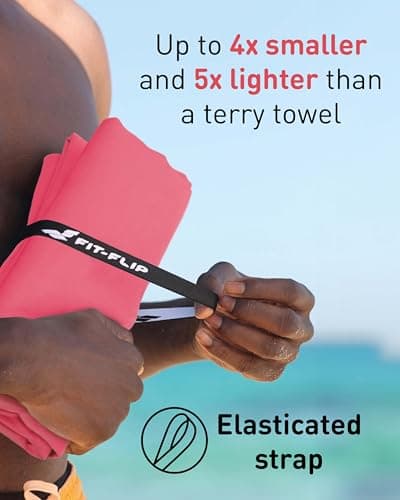 Fit-Flip Swimming towel – quick dry microfibre beach towel — view 3