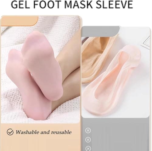 2PCS Silicone Socks for Moisturising Feet, Silicone Foot Care Socks, Silicone Gel Socks for Women Dry Feet Daily Use,Soft Gel Foot Socks for Dry Cracked Feet&Heel — view 6