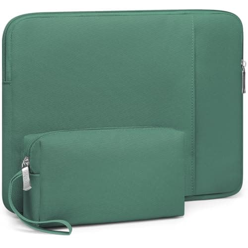 HYZUO 13 Inch Laptop Case Sleeve Bag Set for MacBook Air M5, Jungle Green