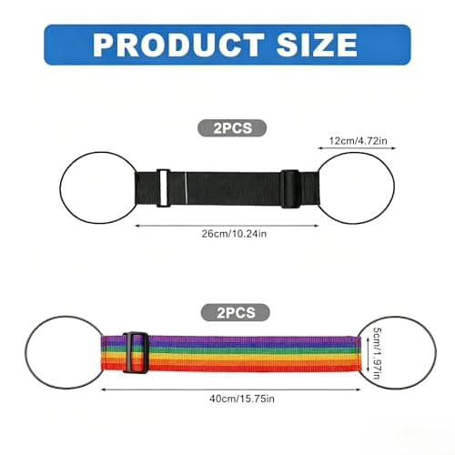 4 Pcs Luggage Connector Straps for Suitcases, Adjustable Luggage Straps — view 2
