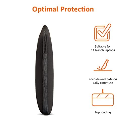 Amazon Basics 11.6 inch Laptop Sleeve Case - Black — view 4