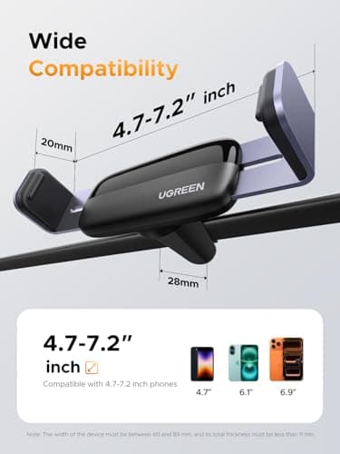 UGREEN Air Vent Car Phone Holder Mobile Phone Car Mount Clip Cradle Stand — view 5