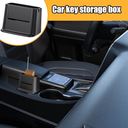 Car Console Organiser | Car Dashboard Bag Key Holder Organiser - Non-Slip Car Accessories for Phone Keys Truck SUV Saloon Pickup Scooter - Automotive Travel Driving Road Trip F — view 2