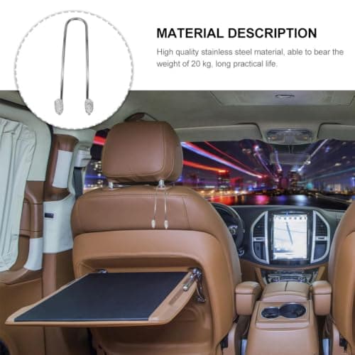 Alipis Stainless Steel Car Headrest Hook for Back Seat Organizer — view 3