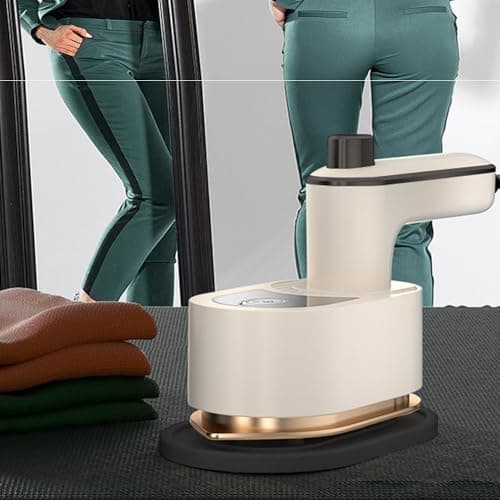 BSLVWG Mini Handheld Clothes Steamer,No Ironing Board Needed,30-Second Fast Heat-up,50ml Detachable Water Tank,Garment Fabric Wrinkles Remover,Travel Iron,Garment Steamer for Home Travel (Beige) — view 6