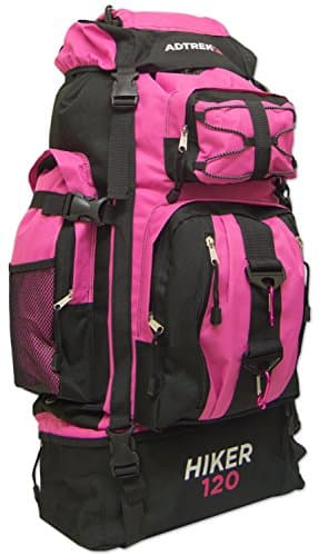 Andes Adtrek Pink 120L Hiker Backpack Extra Large Hiking/Camping Luggage Rucksack — view 6