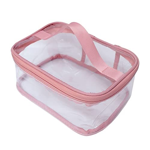 FIYUK Toiletry Bag Makeup Cosmetic Clear Bag Portable Waterproof Transparent Travel Large Storage — view 2