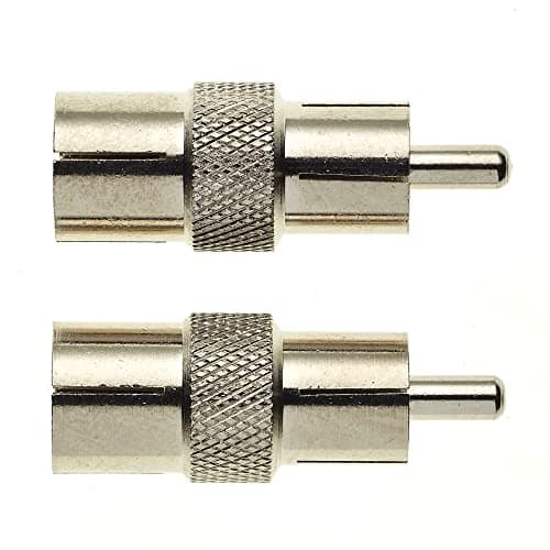 Keple Coax To RCA, Pack Of 2 - TV Coax Socket To Phono Plug Adaptor, Female Coaxial To RCA/Phono Male Coupler For Audio, Video And Communication Systems — view 4