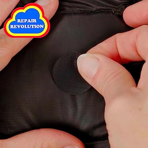 PERFECT PATCH KIT - Self-Adhesive Down Jacket Repair Patches | Waterproof, Tear-Resistant, Pre-Cut Nylon Patches | 16-Piece Set for Down Coats, Sleeping Bags, Tents, & Outdoor Gear - Burgundy — view 3